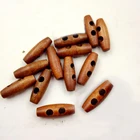 50 шт.лот деревянные пуговицы с 2 отверстиями Швейные аксессуары оливковая пряжка большая длинная кнопка для скрапбукинга пальто