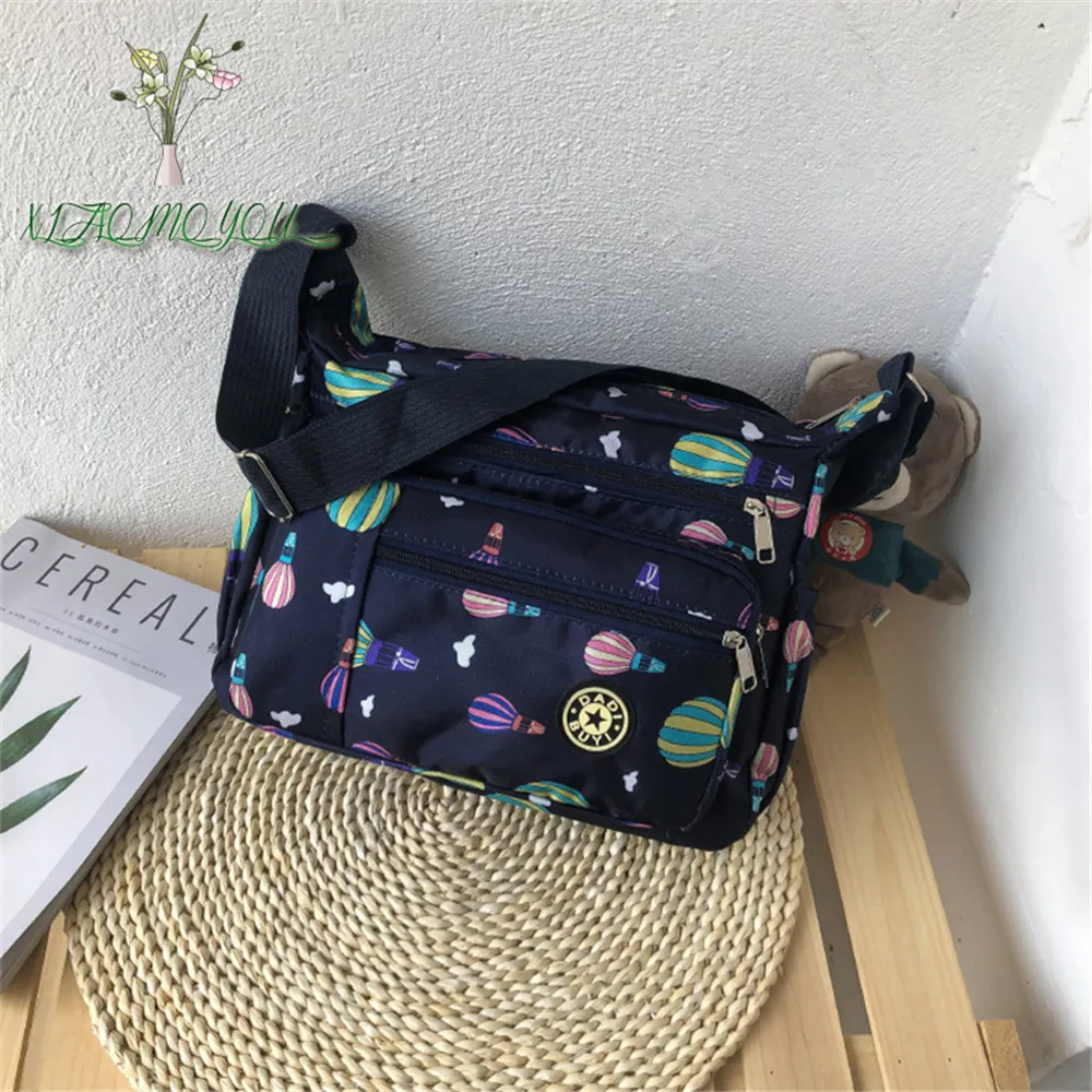 

Multi Pocket Nylon Shopping for Women 2021 Casual Women Shoulder Messenger Bags Waterproof Crossbody Bag Casual Beach Bag Tote