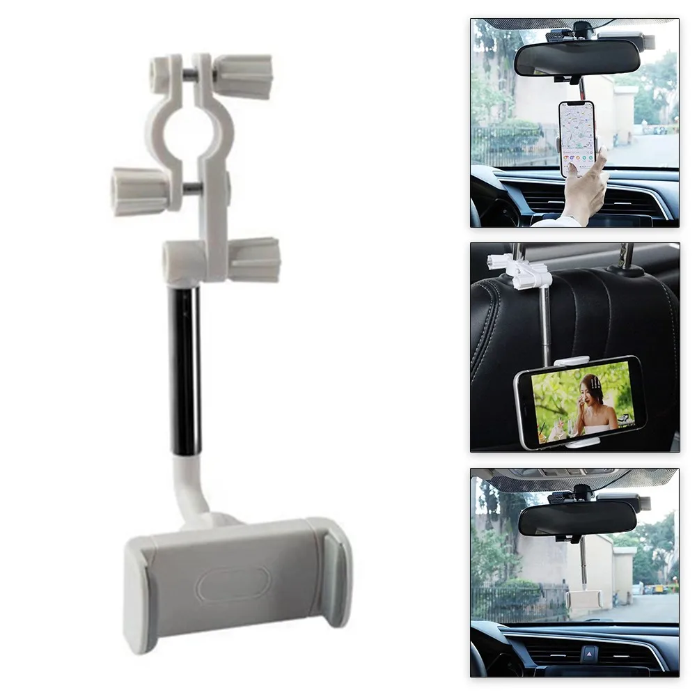 

2021 New Car Rearview Mirror Mount Phone Holder For IPhone 13 GPS Seat Smartphone Car Phone Holder Stand Adjustable Support