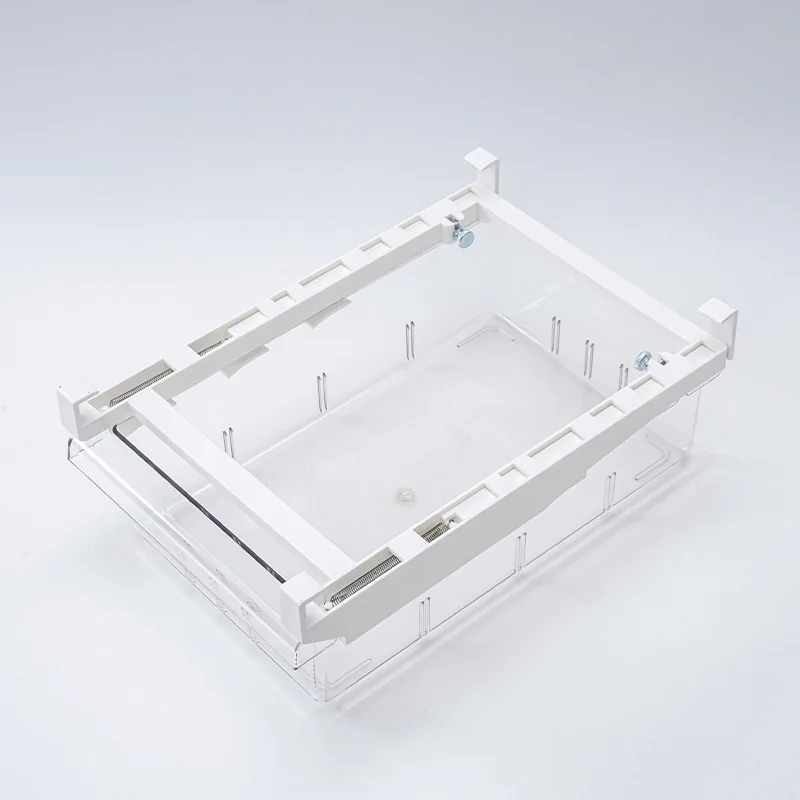 

Refrigerator Storage Basket Drawer Storage Box Container Under Shelf Storage Adjustable Sliding Cabinet Organizers Acrylic