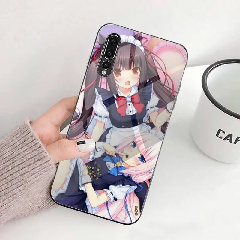 Nekopara Chocola Vanilla Cat Girl Phone Case Tempered Glass For Huawei P30 P20 P10 lite honor 7A 8X 9 10 mate 20 Pro | Мобильные