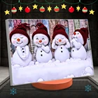 5D алмазная живопись Снеговик полный квадрат Искусство Стразы DIY Алмазная вышивка зимний мультфильм Рукоделие Рождественский подарок искусство