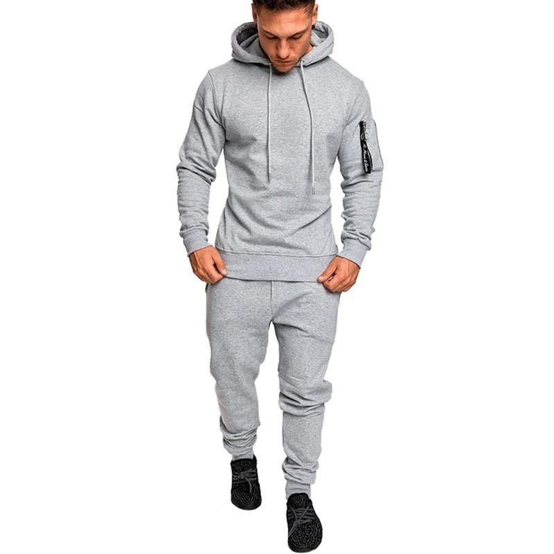 Спортивный костюм мужской свитшот с капюшоном и штаны на осень/зиму 2020 | Мужская