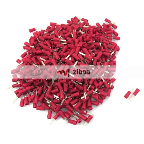 

1000 шт. DBV1.25-10 22-16 A.W.G красные рукава из ПВХ изолированный Контактный Терминалы соединителя.