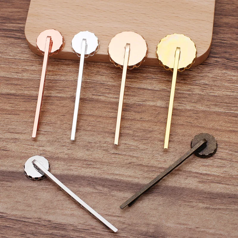 12 мм 14 20 Пустой Круглый кружевной ободок шпильки &quotБобби&quot выводы смолы основы