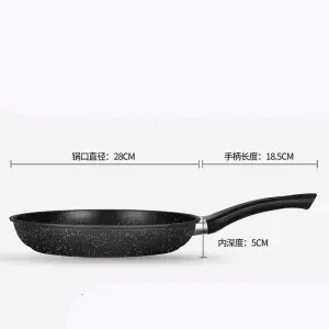 28cm dual purpose Сковорода антипригарная сковорода без масла дымовой горшок Бытовая маленькая сковорода универсальная индукционная плита газовая плита сковорода кухонный горшок - Цвет: 28cm dual purpose
