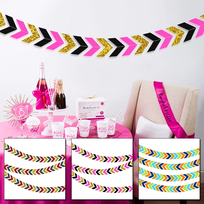 3 м Висячие бумажные гирлянды баннеры красочные ленты флаги для дня рождения