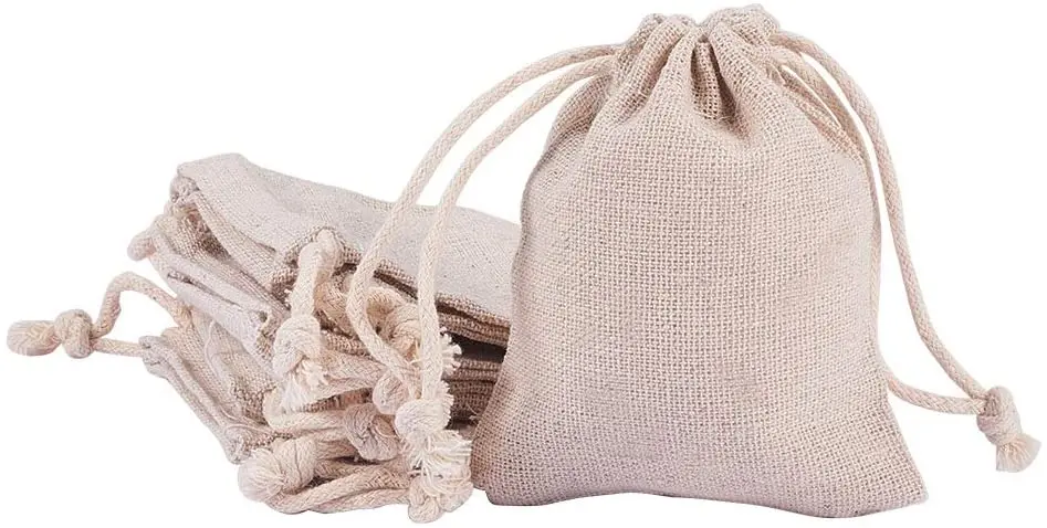 

30PCS Cotton Muslin Drawstring Bags Jewelry Pouch Reusable Bags Travel Pouch Wedding Birthday Party Favor Bags 3.5 x 3.1 Inch