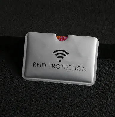 HJKL 6 шт. Rfid кошелек блокирующий замок держатель для банковских карт Id Чехол для банковских карт защита металлический кредитный NFC Держатель алюминий 6,3*9,1 см