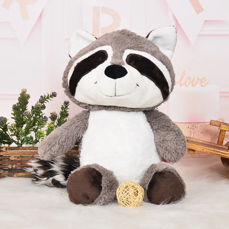 Плюшевая игрушка с серым енотом набивные животные кукла подушка для девочек