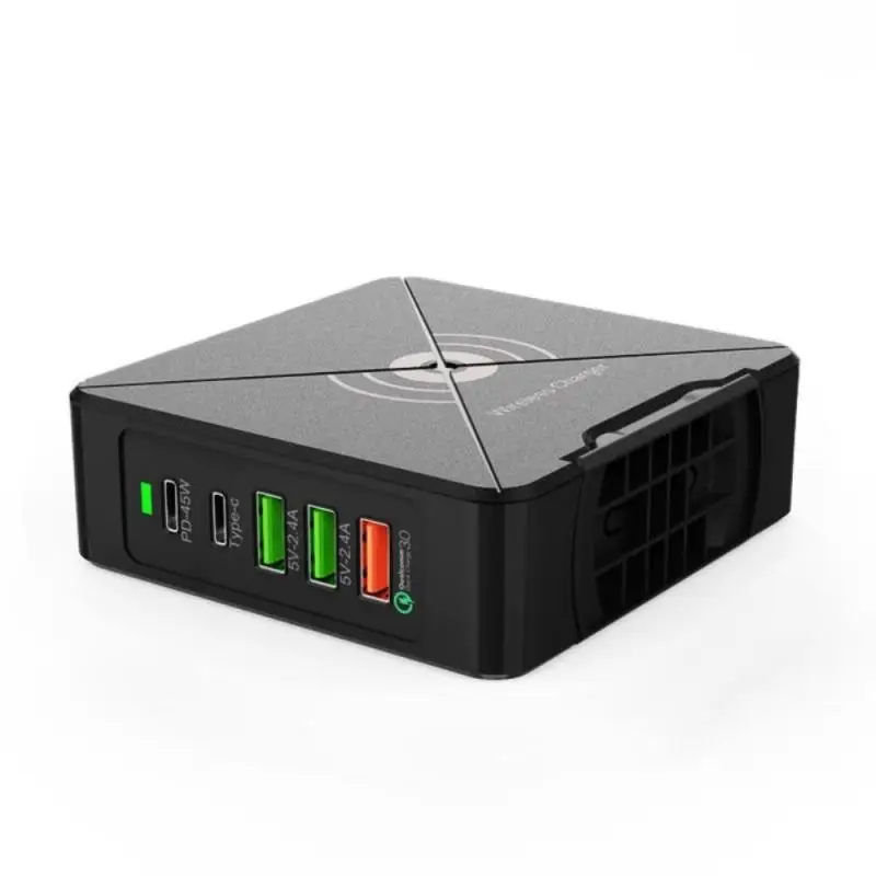 SEC 5-станция зарядного устройства с портом USB HUB дисплея СИД Мульти док-станция для