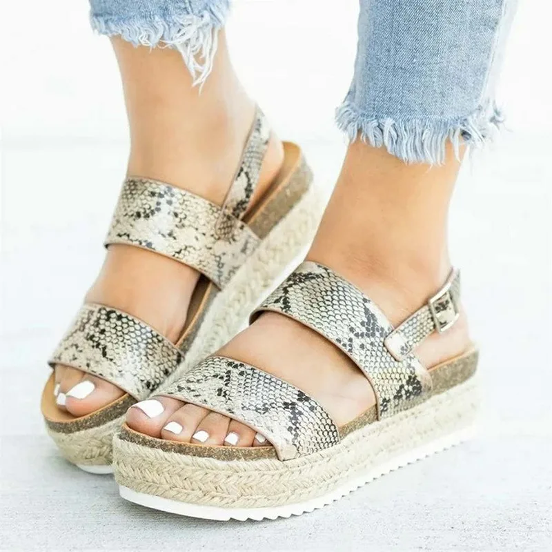 

Summer Women Sandals Platform Shoes Woman Fashion Wedges Gladiator Sandas Buckle Strap Fish Mouth Ladies Shoes Plus Size 35-43