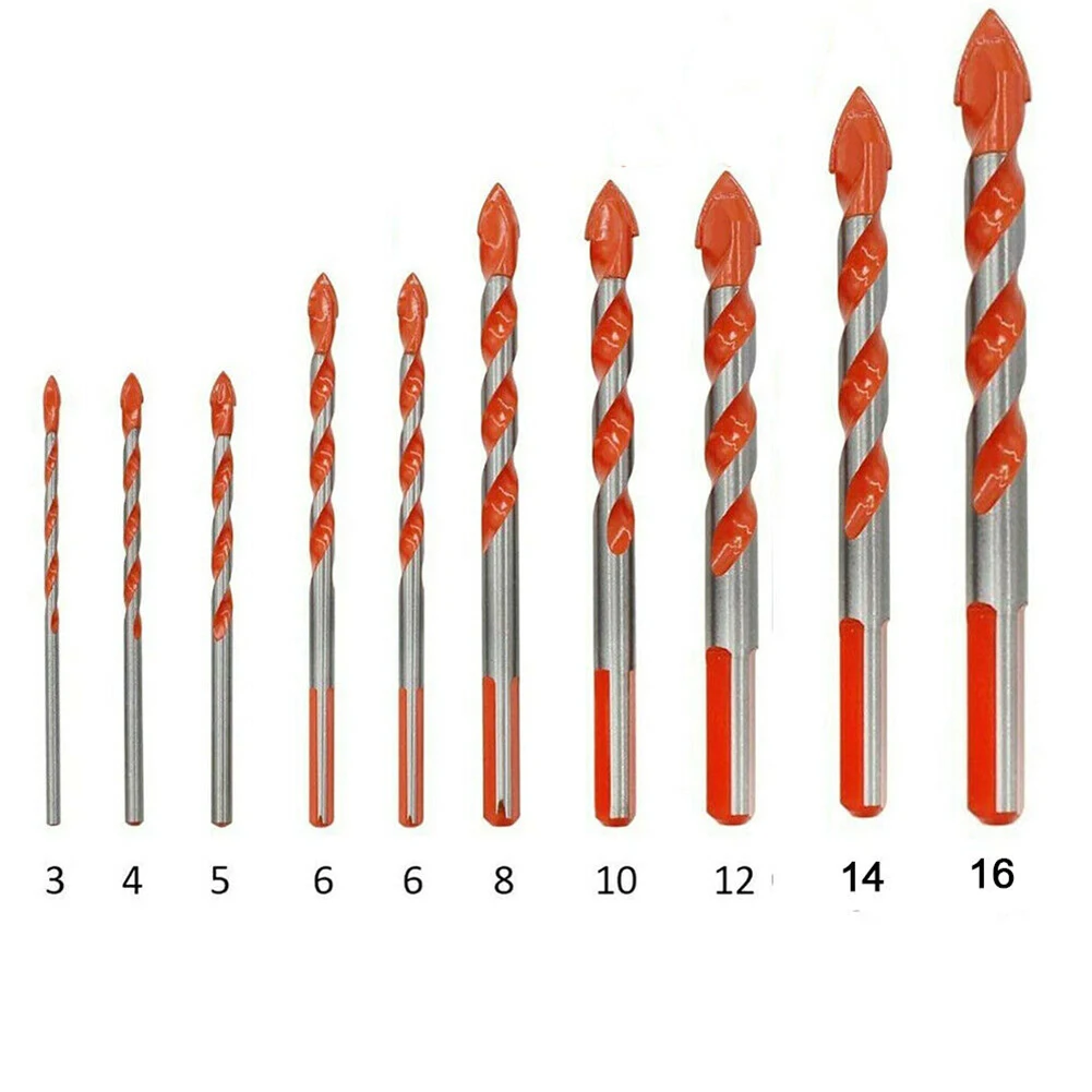 

10PCS Multifunctional Drill Bits Ceramic Wall Glass Punching Hole Working Set 3/4/5/6/6/8/10/12/14/16mm