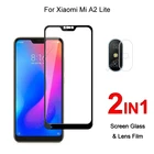 Полное покрытие стекло для Xiaomi Mi A2 Lite Защитная пленка для экрана закаленное стекло взрывозащищенное и пленка для объектива камеры