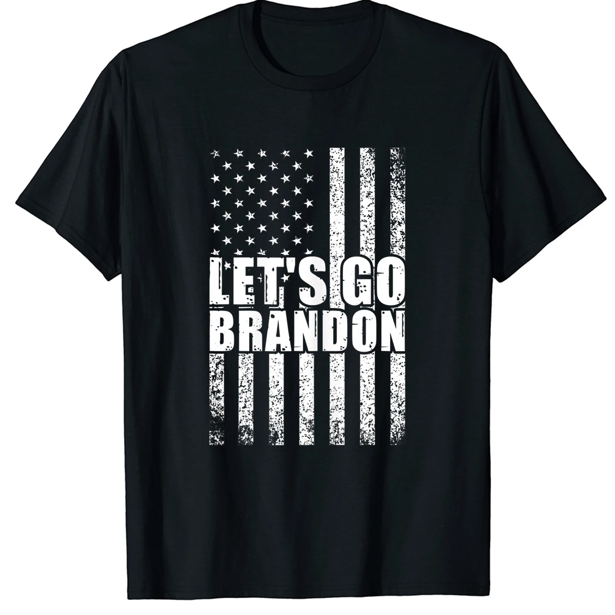 

Let's Go Brandon US Flag Funny Trendy Sarcastic Unisex 100% Cotton Men's Novelty Oversized T-Shirt Women Casual Top Streetwear