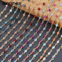 gufeather c188diy chainpass reachnickel free18k gold platedcoppernatural stonediy bracelet necklacejewelry making1mlot