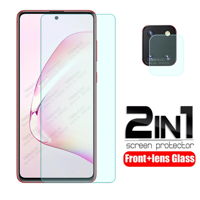 Защитное стекло для экрана и объектива камеры 2 в 1 samsung galaxy note 10 lite note10 light N770F 6 7