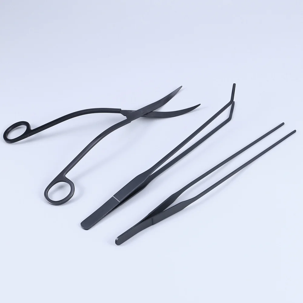 

Aquatic Plant Tool Stainless Steel Fish Tank Cleaning Fool Scissors Tweezers