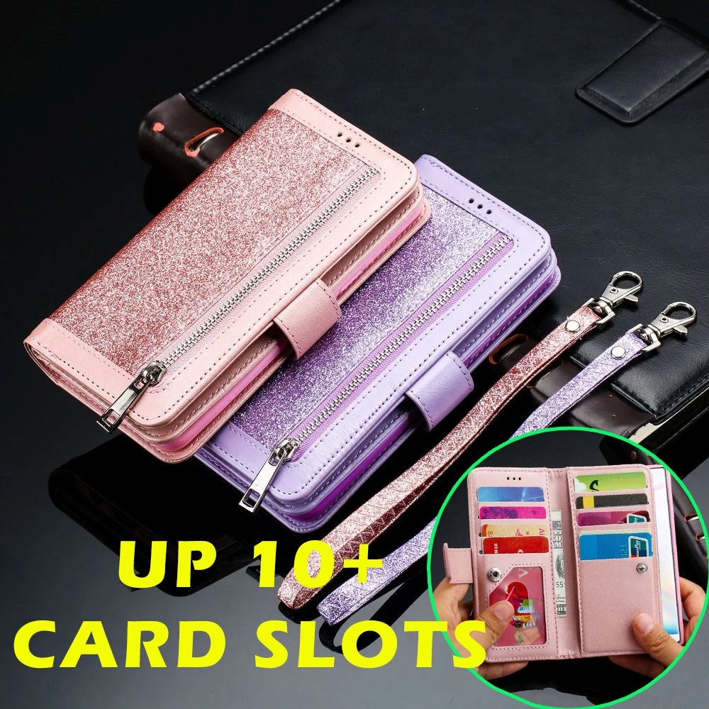 LLZ.COQUE большой кожаный чехол для телефона Galaxy A8 A7 A6 J4 Plus J6 J5 J3 флип бумажник Samsung A70 A50