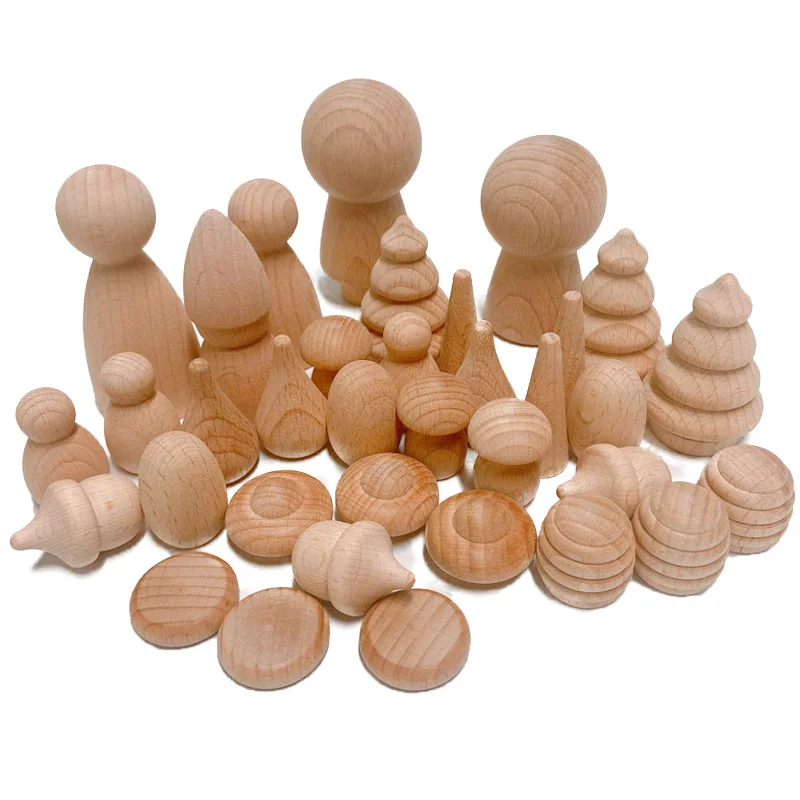 DIY рукоделие художественное творчество деревянная упаковка из 35 Бук радужные