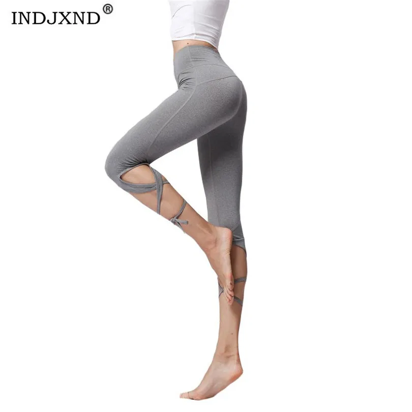 

INDJXND Fashion Women Clothing Elasticity Leggings High Waist Solid Hollow Out Pants Casual Summer Fitness New Bandage Jeggings