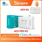 Itead SONOFF 4CH R3 4CH PRO R3 Wi-Fi модуль переключателя 4 Gang Wi-Fi сделай сам Умный переключатель приложение Голосовое управление Умный дом работает с Alexa