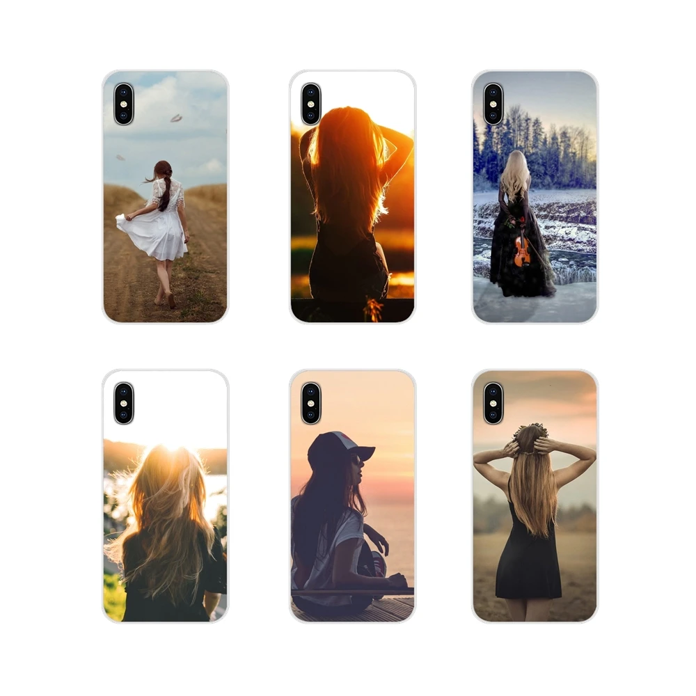 Аксессуары для телефонов чехлы девочек вид на заднюю панель samsung Galaxy S3 S4 S5 Mini S6 S7