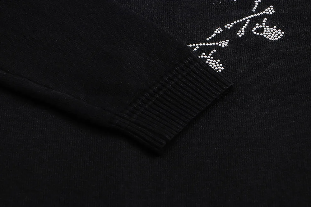 Осенний мужской модный тренд DUYOU удобный хлопковый Повседневный свитер Стразы с