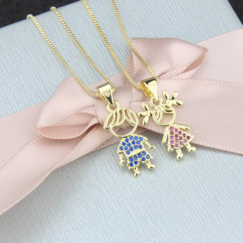 Ожерелье SUNSLL из меди и золота для маленьких мальчиков девочек классическое