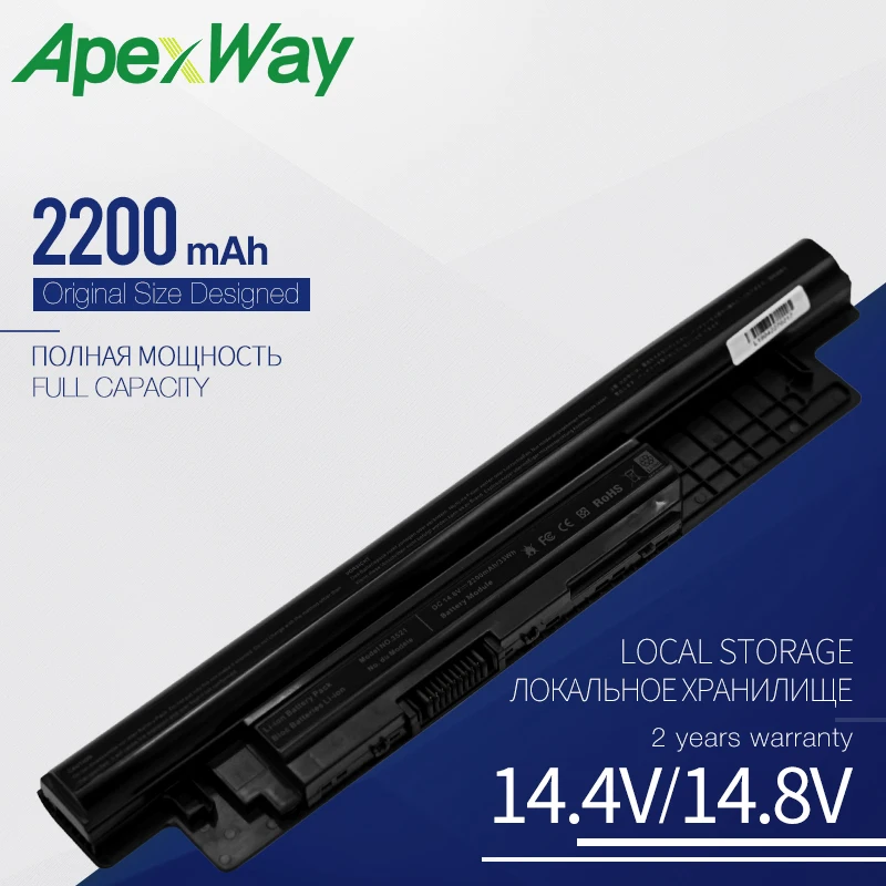 Apexway 4-элементный Аккумулятор для ноутбука DELL Inspiron 3421 3721 5421 5521 5721 3521 5537 Vostro 2421 2521 XCMRD