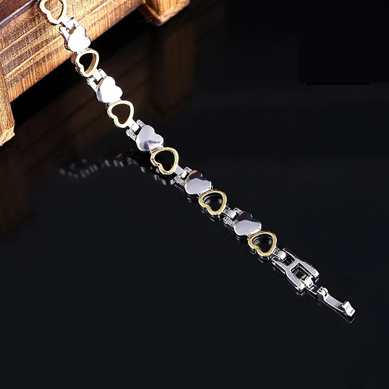 Браслет женский из титановой стали ажурный магнитный браслет в форме сердца