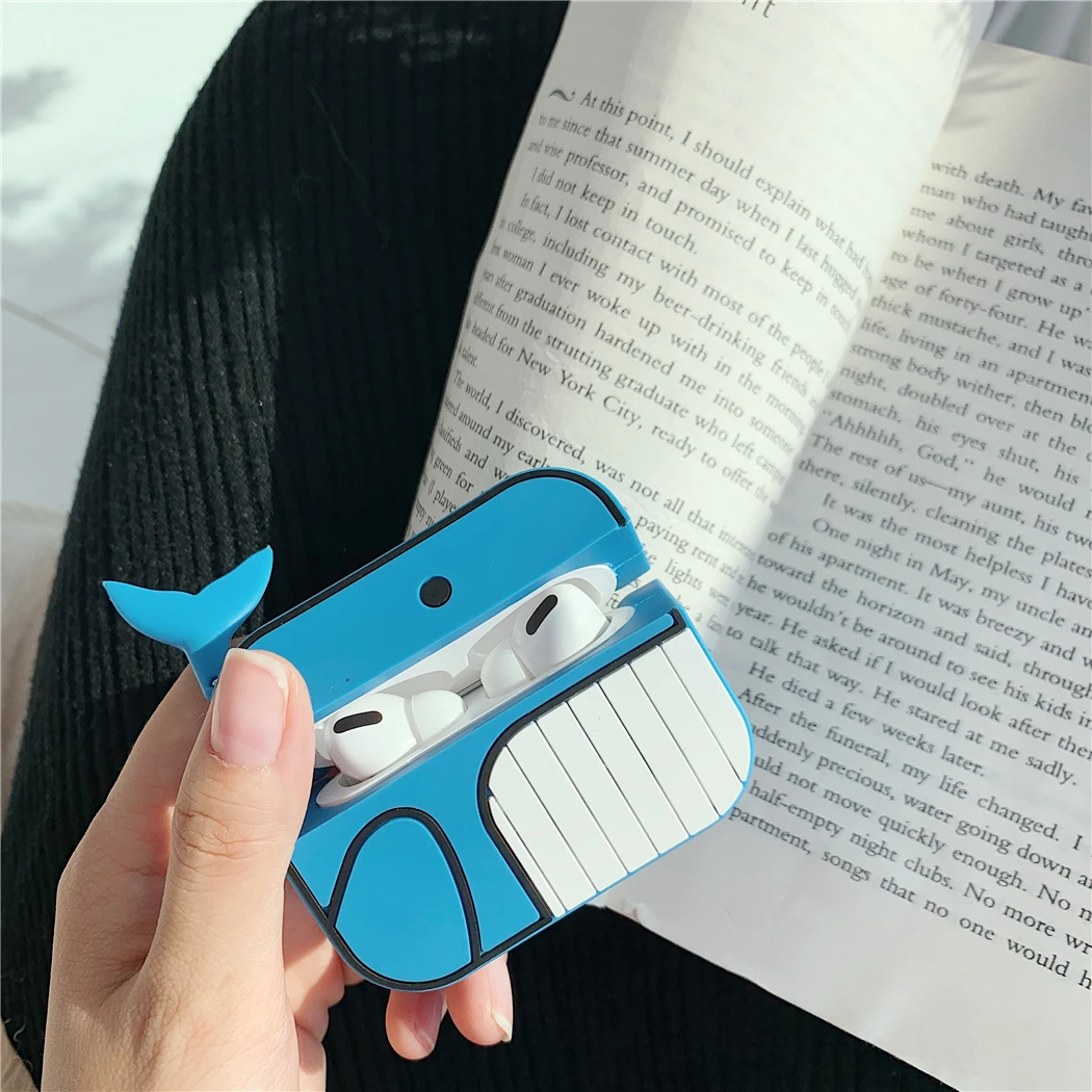 3D милый мультяшный КИТ клоун рыбка чехол для наушников гарнитура крышка для Airpods Pro зарядный чехол Коробка для наушников сумка для Airpods 3 чехол s