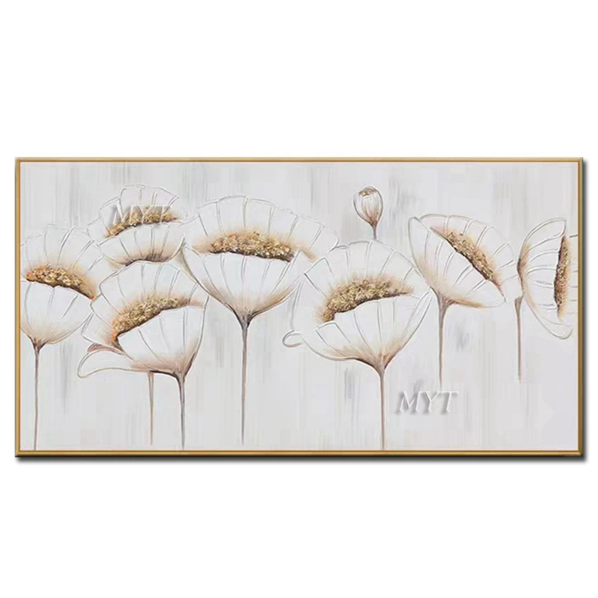 

Абстрактная картина маслом на холсте для гостиной дома картины краска Современный масляный настенный художественный картины Лотос пруд бескаркасные