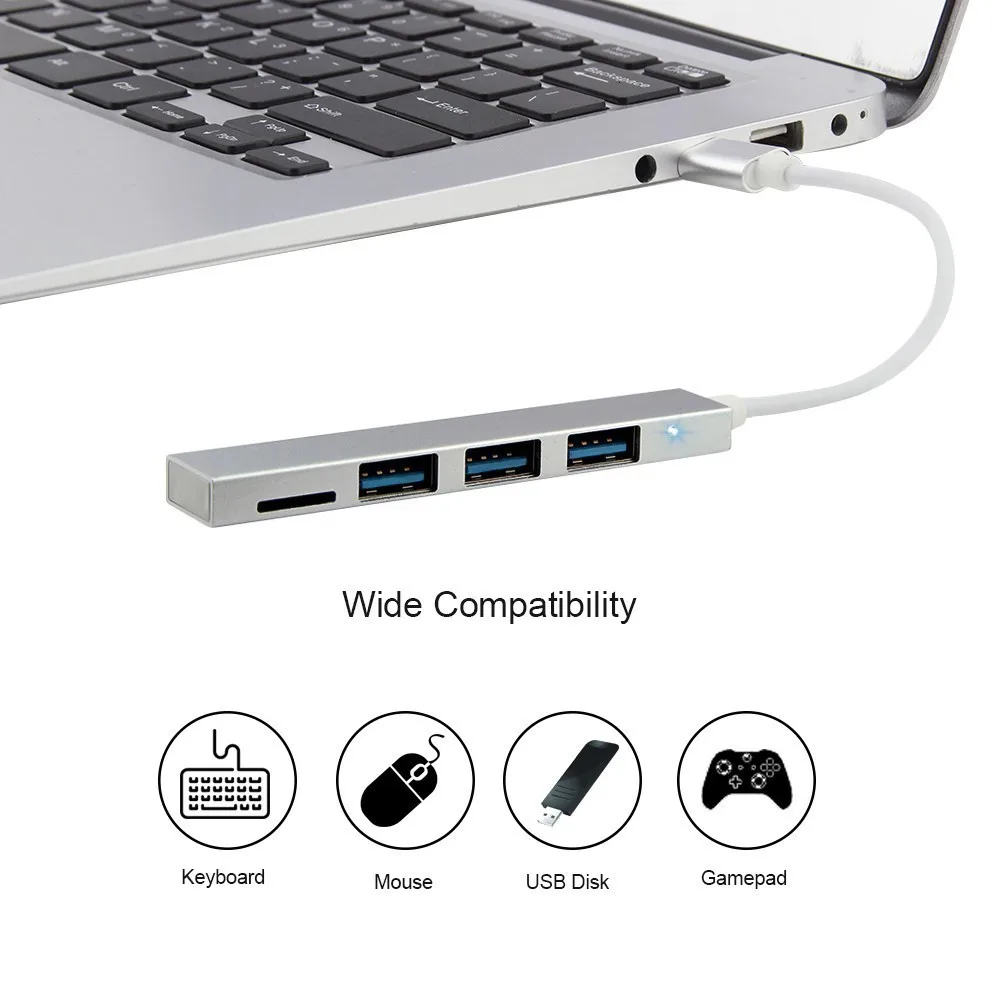 Концентратор CHYI 4 в 1 USB 3 0 TF кард-ридер для интерфейса Type-C высокоскоростные порта s