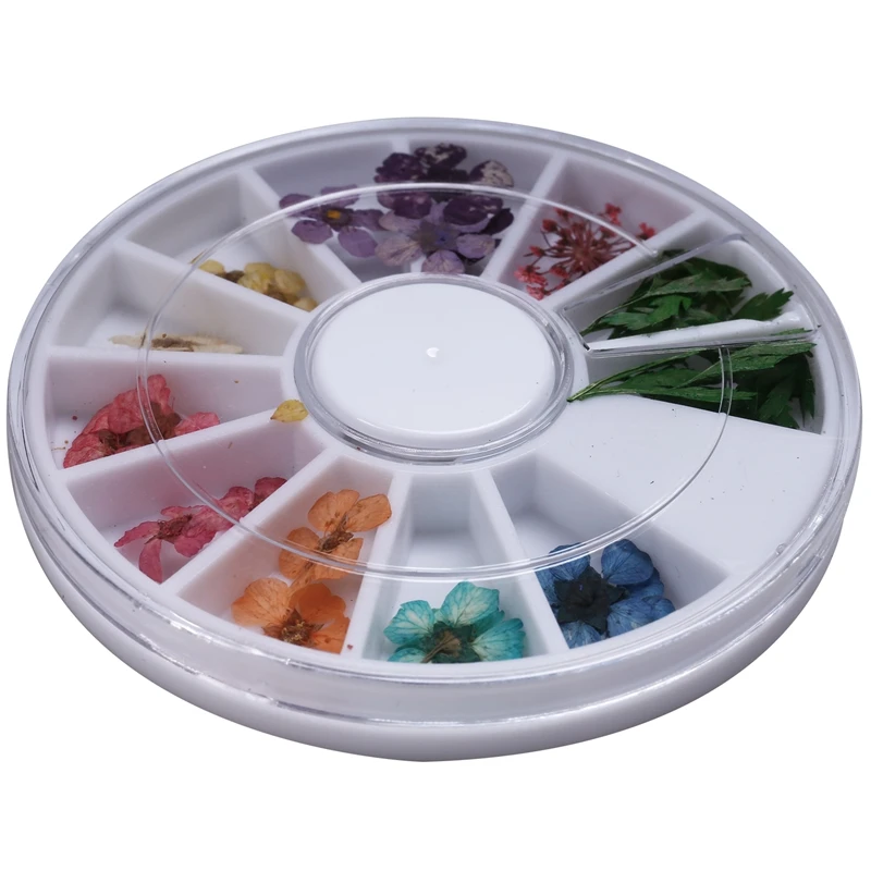

Mixed Natural Nail Dried Flower Diy 3D Pressed Blossom Flower Leaf Slider Sticker Polish Manicure Nail Art Decorations