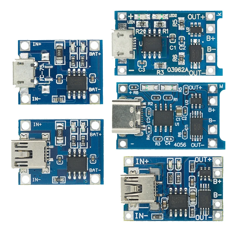 1 шт. type-c/Micro USB 5 В 1A 18650 TP4056 модуль зарядного устройства литиевой батареи зарядная