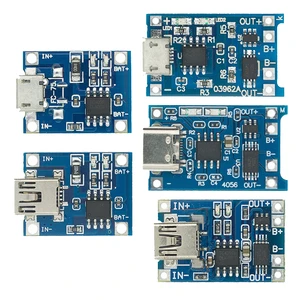 Зарядная плата type-cMicro USB, 1 шт., 5 В, 1 А, 18650 TP4056, модуль зарядного устройства литиевой батареи, с защитой, двойной функцией, 1 А, li-ion