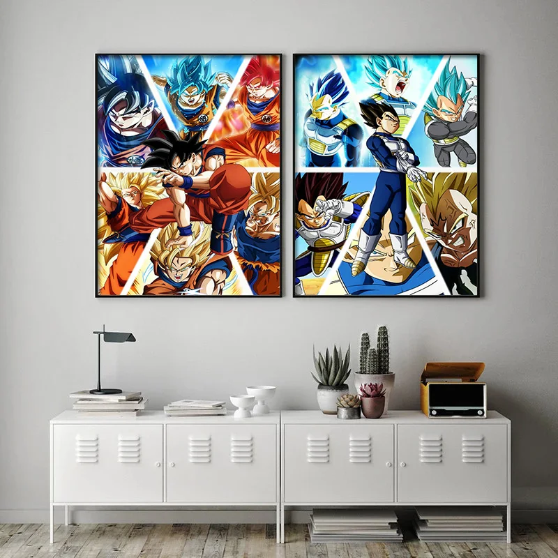 

Classic Japan Anime Dragon Ball Goku Poster Canvas Painting Mural Living Room Bedroom Home Wall Picture Decoration