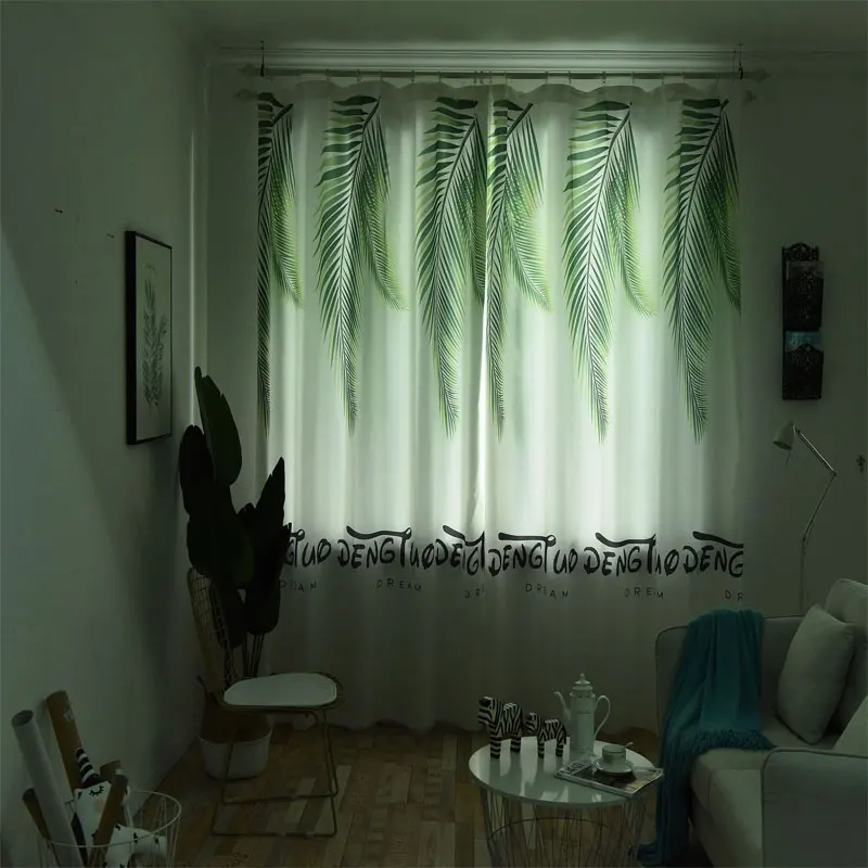 Европейский современный стиль лист печати шторы для гостиной Тюль римские новой