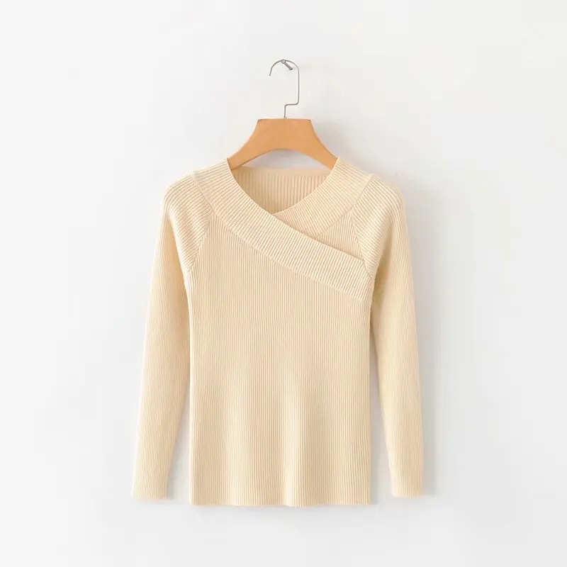 Fashion Women 121-40-1662 European and American Cross sweater | Женская одежда