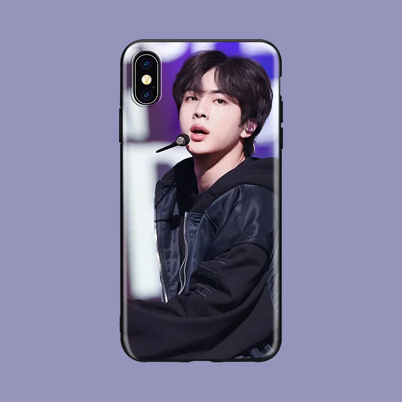 Bangtan Boys KPOP Mans мягкий силиконовый черный чехол для телефона iPhone 5 5S SE 6 6s 7 8 plus X Xs XR max