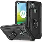 Магнитный металлический чехол-подставка с кольцом на палец для Motorola G9 Power, гибридный противоударный чехол-накладка для телефона Moto G9 Power 360