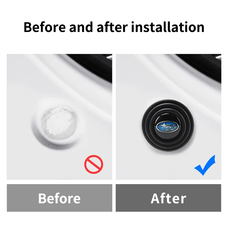 4Pcs Car Door Sound Shockproof Buffer Stickers For Subaru STI BRZ Impreza Forester Legacy Outback Levorg Tribeca Mpreza XV WRX - купить по