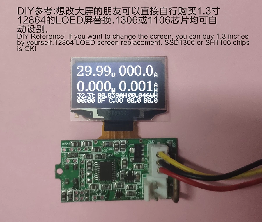 GWUNW BY62 DC 0-100V 4 bit Напряжение Ток емкость мощность Temp wh метр OLED Многофункциональный DC Электрический тестер параметров