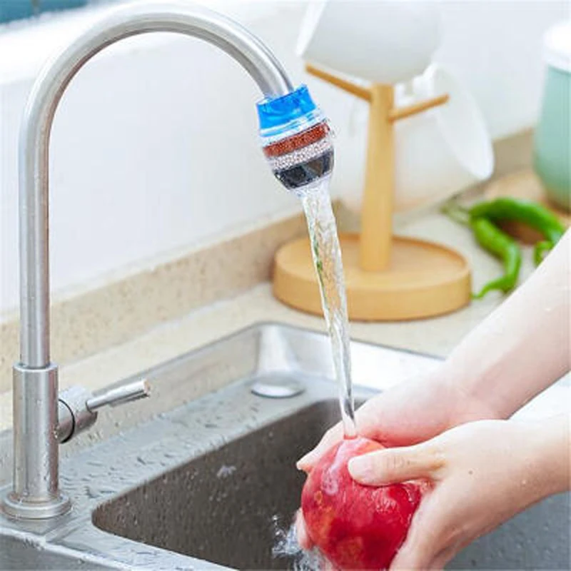 3Pcs/Lot Kitchen Tool Set Faucet Water Saving Plastic Filter Bathroom Negative Ion Activated Carbon Colanders Strainer | Дом и сад