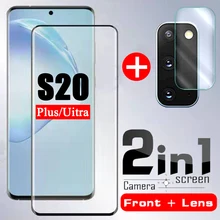 On Glaxay S20 tempered glass on the for samsung galaxy S 20 plus ultra screen protector S20plus S20u