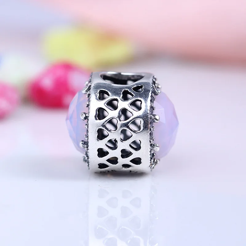 CodeMonkey 100% настоящая 925 пробы серебро розовый бусины трава талисманы подходят к