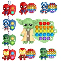 marvel spopg its fidget toys anti stress star wars kawaii spiderman baby yoda anime spotify premium figet juguetes kids toys
