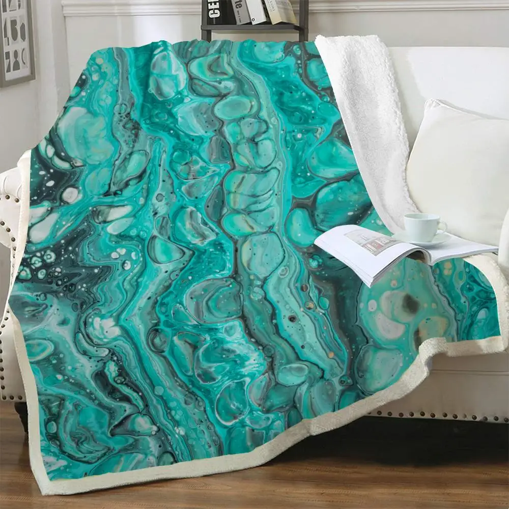 

NKNK Dizziness Blankets Graffiti Plush Throw Blanket Art Bedspread For Bed Harajuku Thin Quilt Sherpa Blanket Fashion Vintage