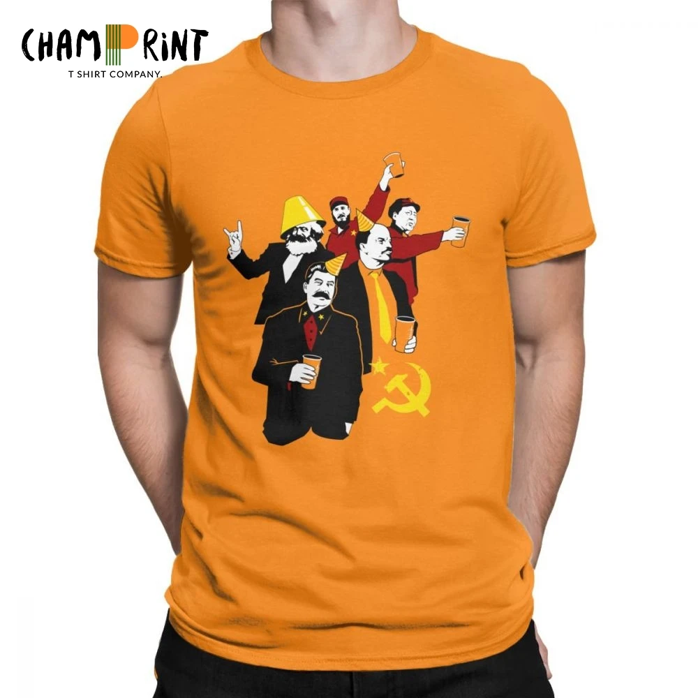 Коммунистические вечерние мужские футболки новинка хлопковая футболка русская